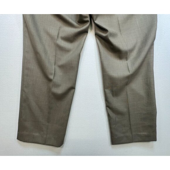 Calvin Klein Mens Dress Pants Size 40Wx30L Taupe Flat Front Formal Straight Leg - Picture 13 of 13